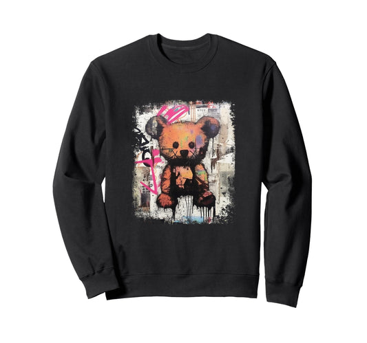 Aesthetic Streetwear Teddy Bear Sweatshirt - Trendy Graphic Men Women - T-Shirt, Sweatshirt, Hoodie