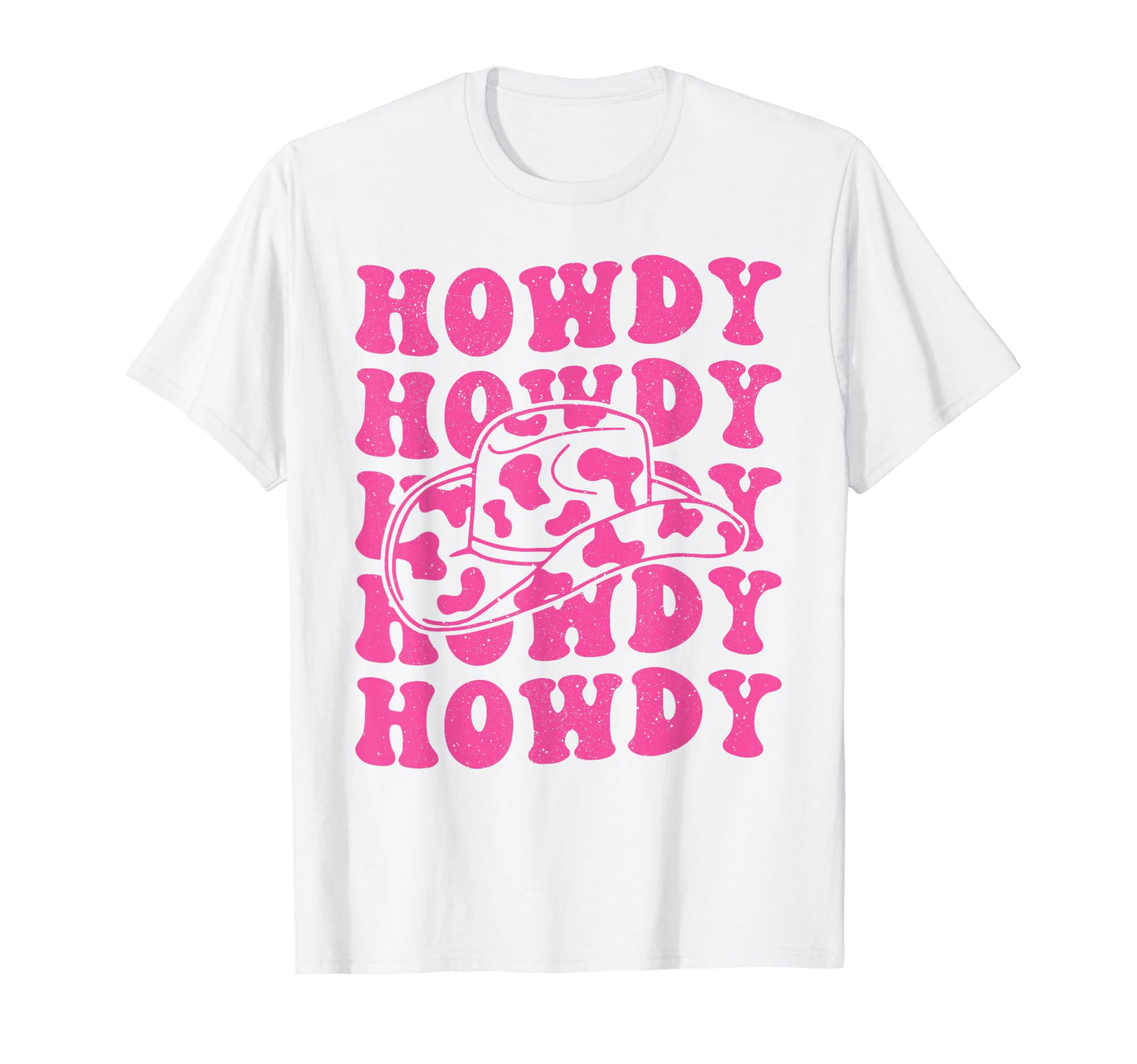 Rodeo White Howdy Western Cowboy Hat T-Shirt - Unique Graphic for Adults - T-Shirt, Sweatshirt, Hoodie