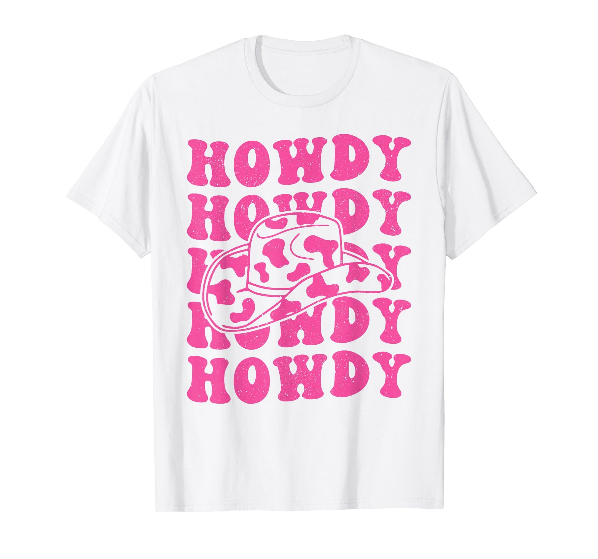 Rodeo White Howdy Western Cowboy Hat T-Shirt - Unique Graphic for Adults - T-Shirt, Sweatshirt, Hoodie