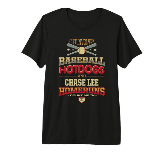 Baseball Hotdogs And Chase Lee Prospect T-Shirt - Trendy Graphic Men Women - T-Shirt, Sweatshirt, Hoodie