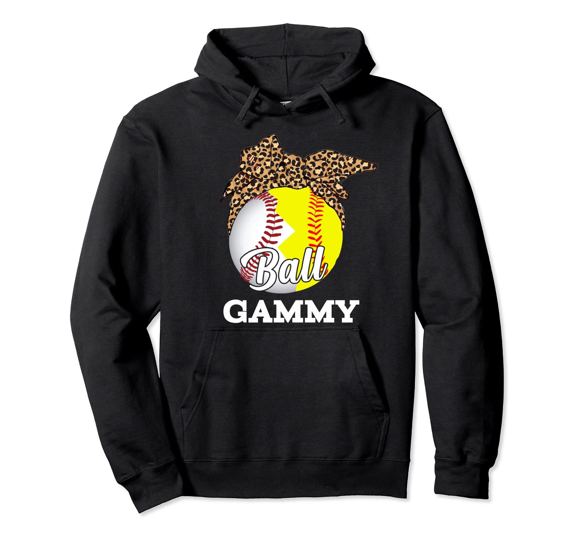 Ball Gammy Funny Baseball Softball Leopard Hoodie - Graphic Print Unisex - T-Shirt, Sweatshirt, Hoodie
