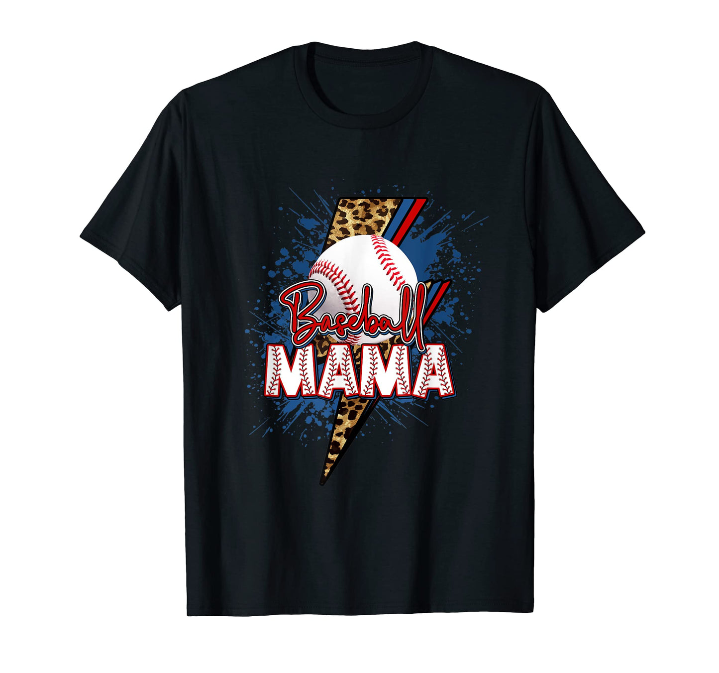 Baseball Mama Cheetah Leopard T-Shirt - Novelty Apparel Men Women - T-Shirt, Sweatshirt, Hoodie