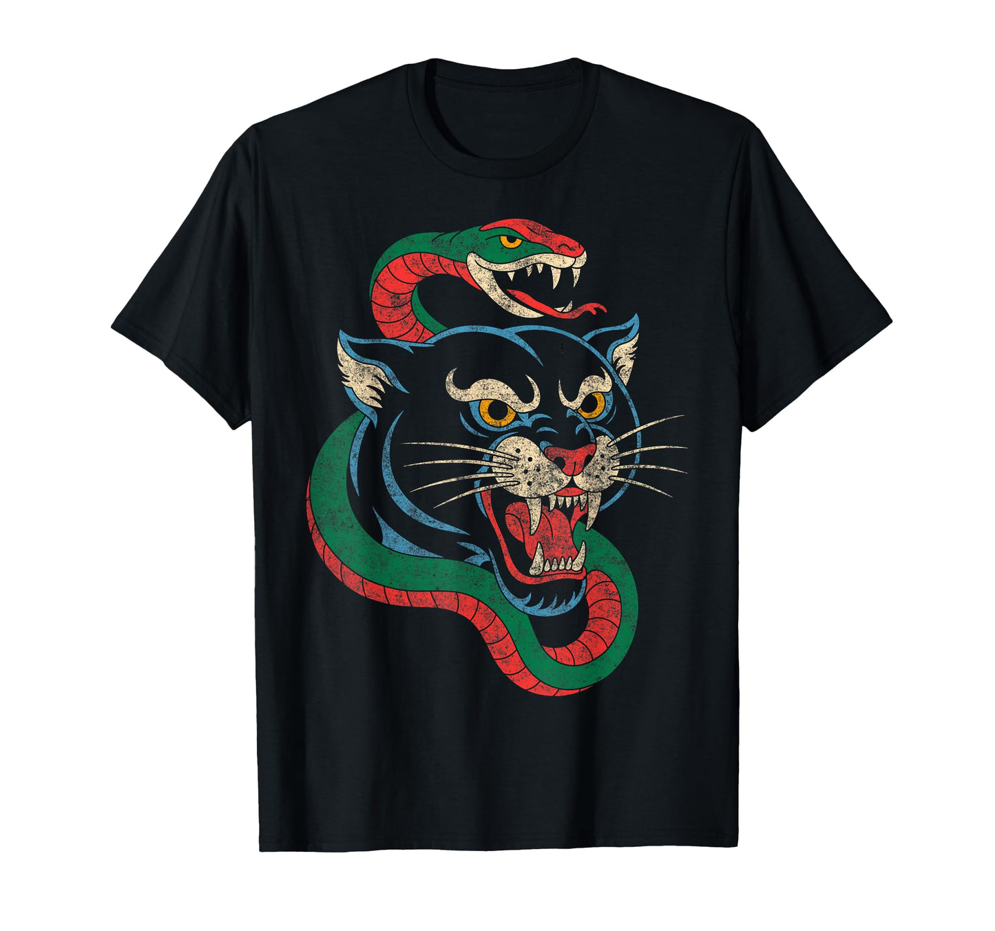 Panther Snake American Traditional T-Shirt - Custom Art Print for Adults - T-Shirt, Sweatshirt, Hoodie