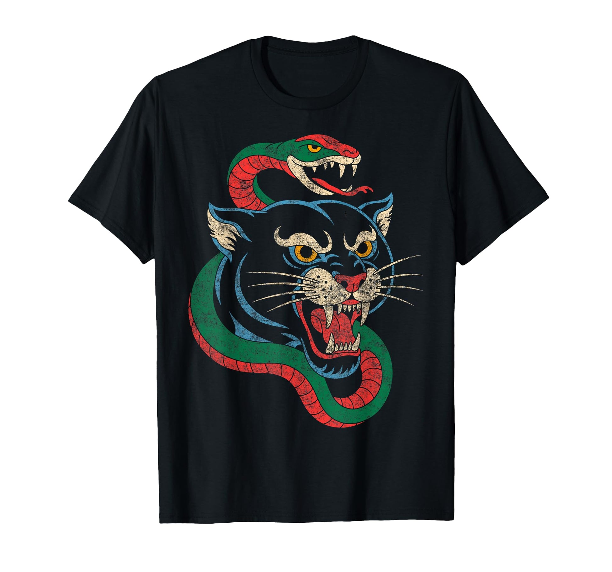 Panther Snake American Traditional T-Shirt - Custom Art Print for Adults - T-Shirt, Sweatshirt, Hoodie