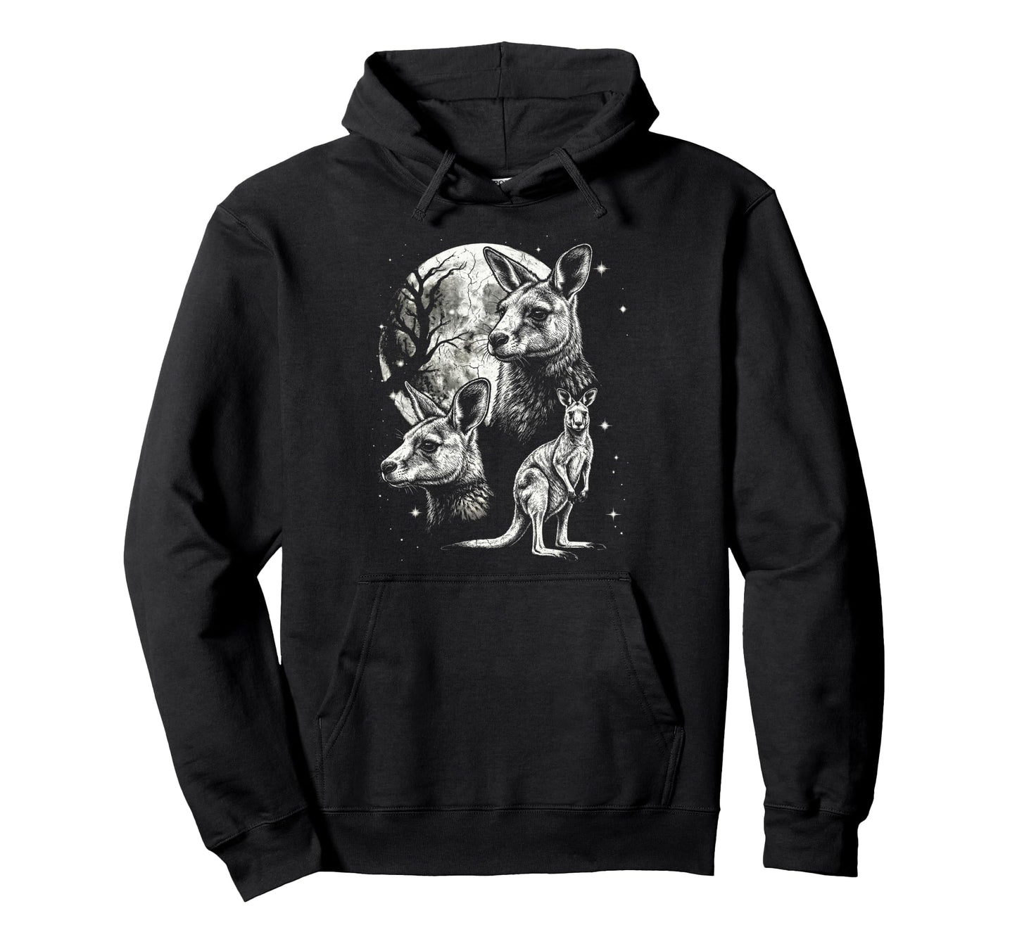 Kangaroo 90S Aesthetic Y2K Kangaroo Hoodie - Fun Novelty Design Men Women - T-Shirt, Sweatshirt, Hoodie