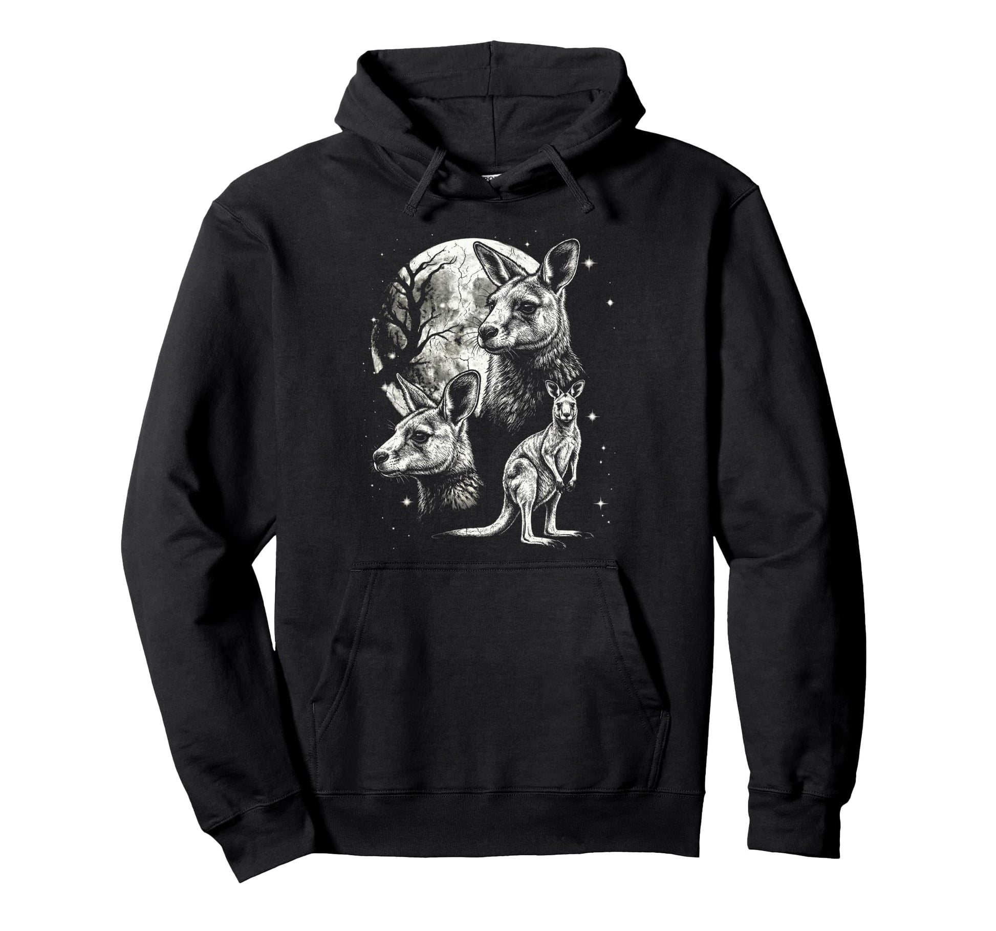 Kangaroo 90S Aesthetic Y2K Kangaroo Hoodie - Fun Novelty Design Men Women - T-Shirt, Sweatshirt, Hoodie