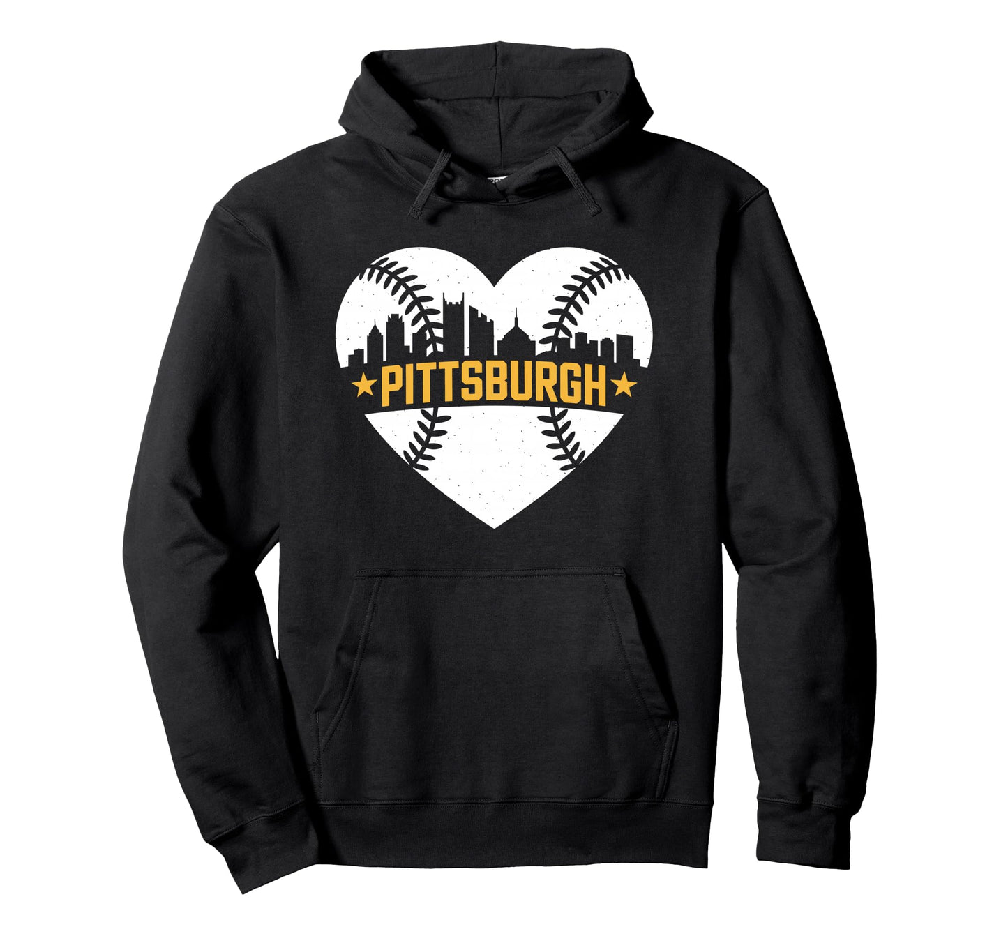 Pittsburgh Lovers Skyline Baseball Hoodie - Minimalist Print Unisex - T-Shirt, Sweatshirt, Hoodie