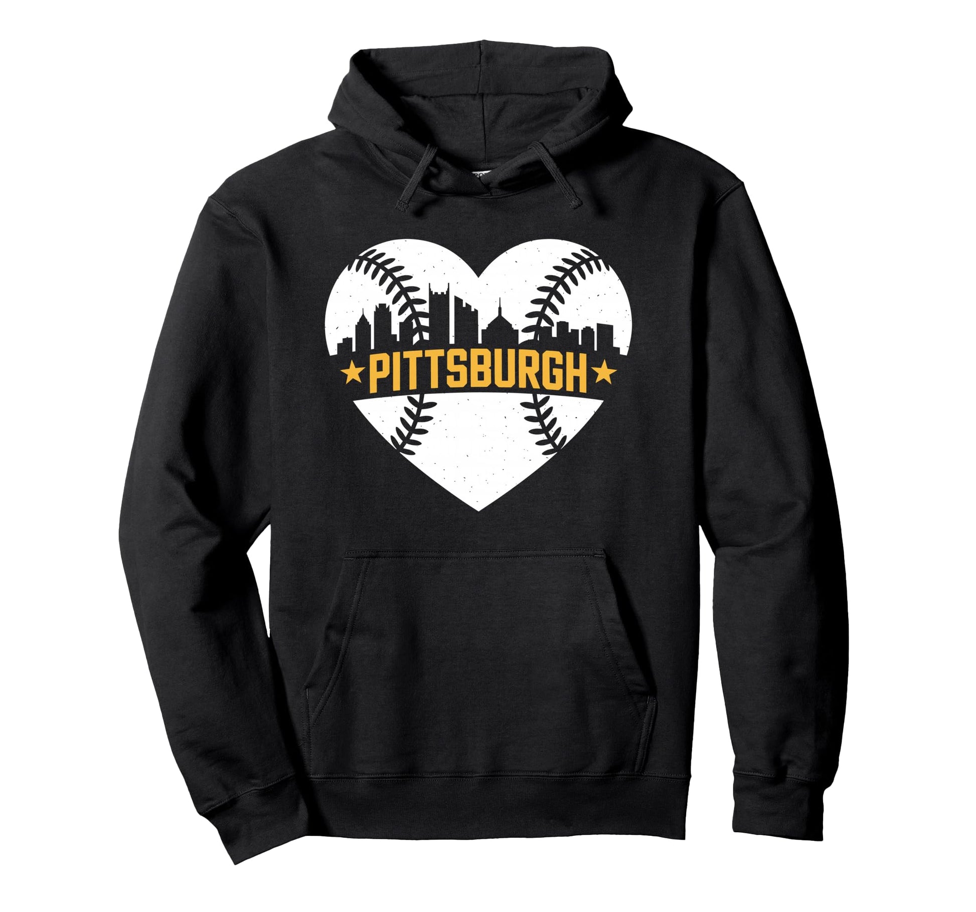 Pittsburgh Lovers Skyline Baseball Hoodie - Minimalist Print Unisex - T-Shirt, Sweatshirt, Hoodie