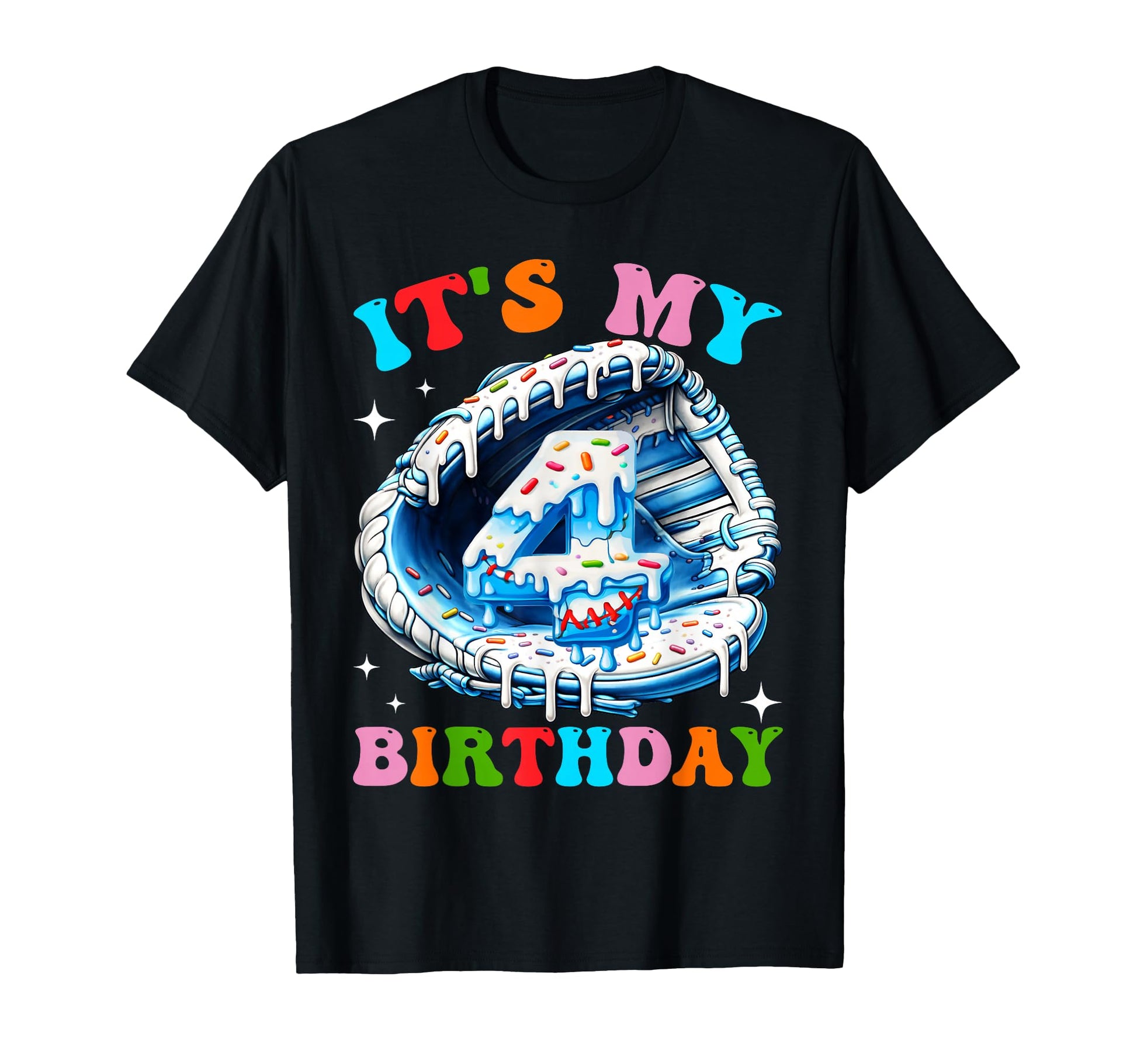 My 4Th Birthday Baseball Glove T-Shirt - Casual Everyday Wear for Adults - T-Shirt, Sweatshirt, Hoodie