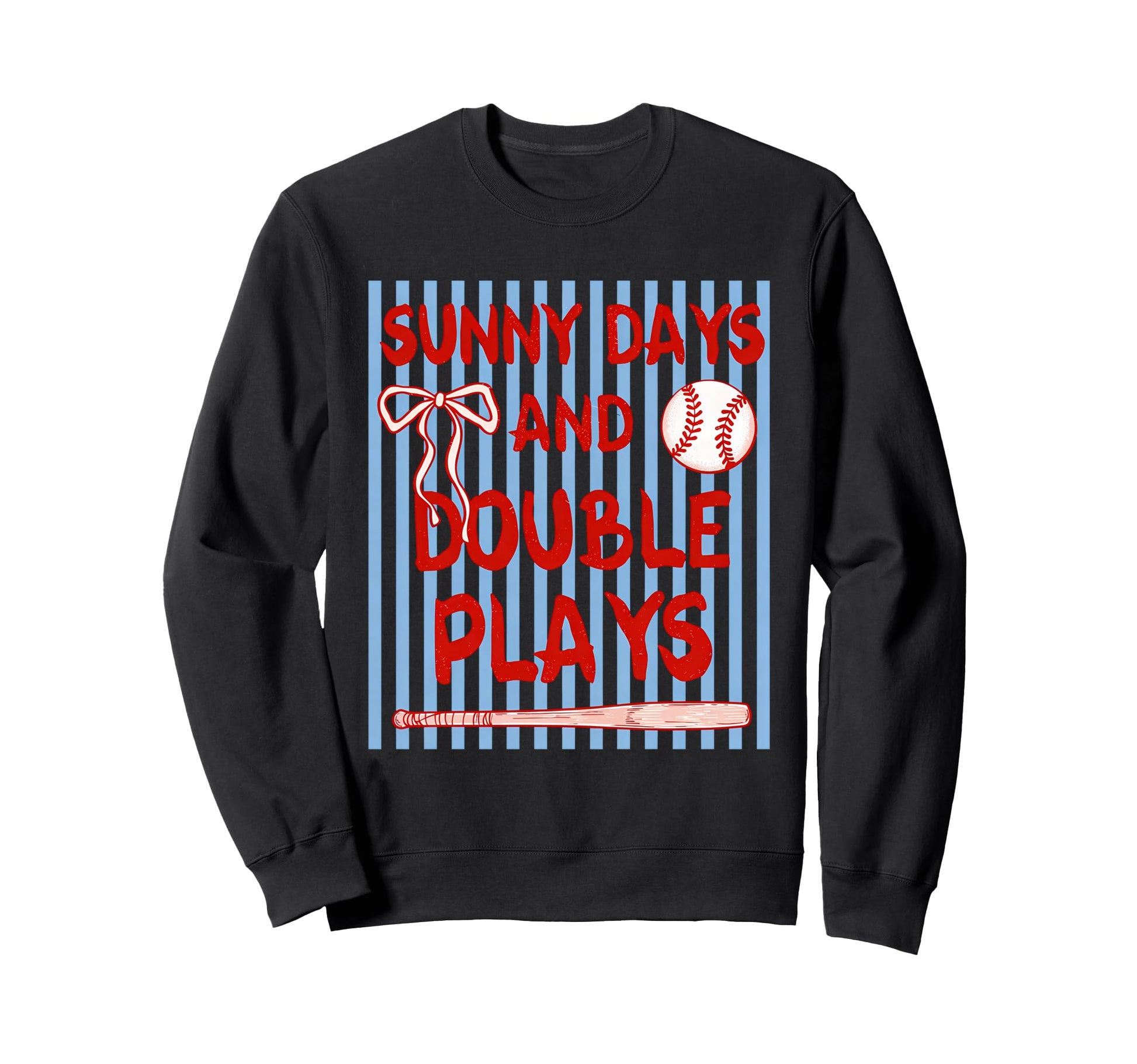 Coquette Sunny Days And Double Plays Sweatshirt - Minimalist Print Unisex - T-Shirt, Sweatshirt, Hoodie