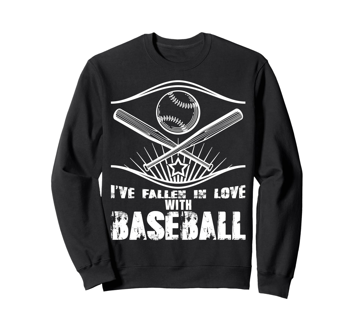 I Ve Fallen Love Baseball Sweatshirt - Aesthetic Graphic for Adults - T-Shirt, Sweatshirt, Hoodie