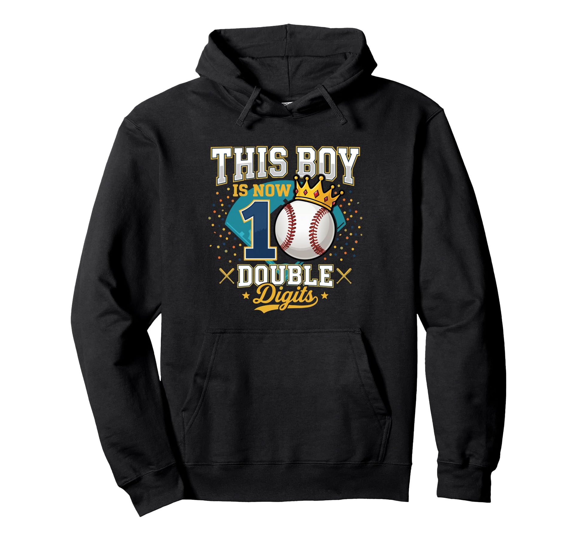 This Is 10 Double Digits Baseball 10Th Hoodie - Novelty Apparel Unisex - T-Shirt, Sweatshirt, Hoodie
