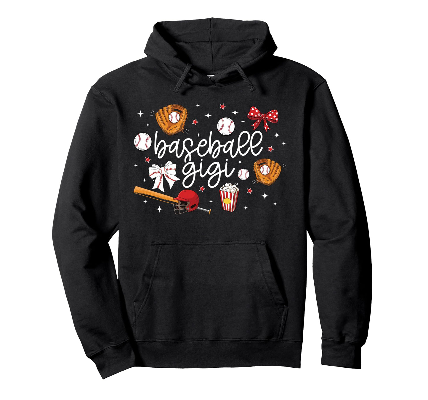 Baseball Gigi Coquette Gigi Baseball Hoodie - Minimalist Print for Adults - T-Shirt, Sweatshirt, Hoodie