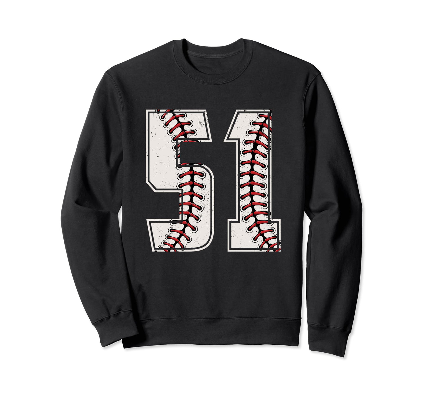 Baseball Player Number 51 Fifty One Sweatshirt - Fun Novelty Design Unisex - T-Shirt, Sweatshirt, Hoodie