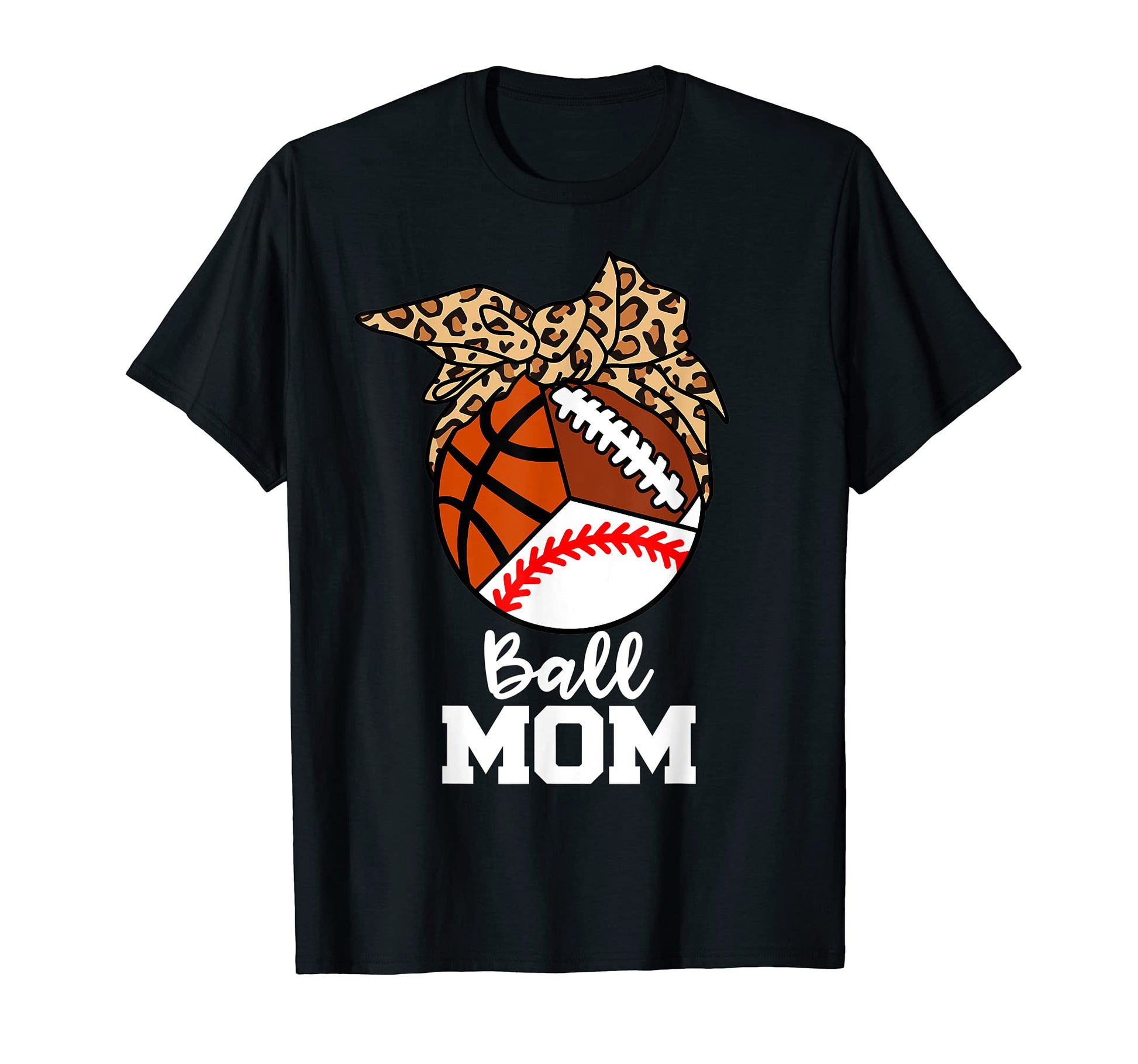 Ball Mom Funny Baseball Basketball T-Shirt - Unique Graphic Unisex - T-Shirt, Sweatshirt, Hoodie
