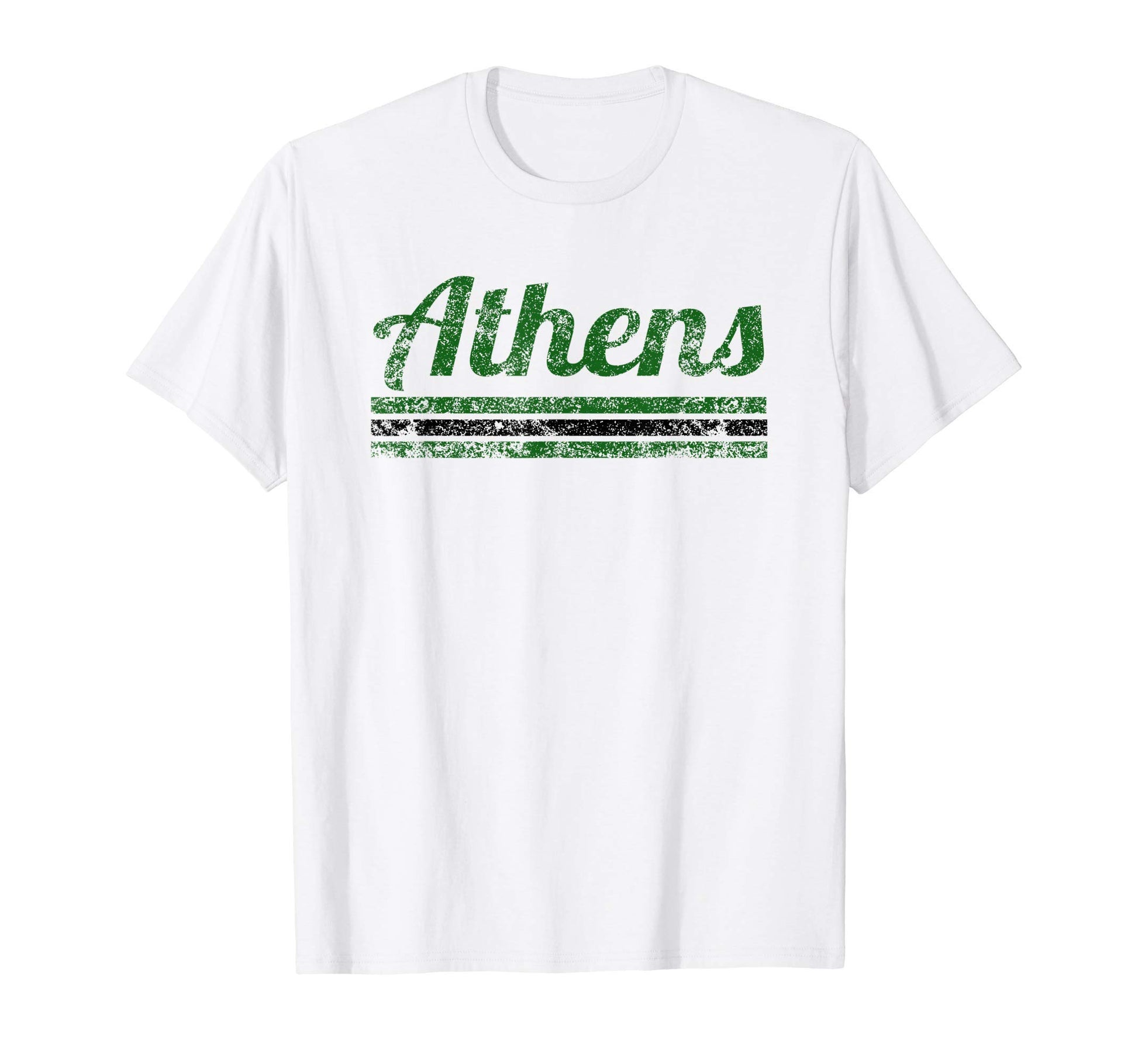 Athens Ohio Weathered Stripe Throwback T-Shirt - Unique Graphic Men Women - T-Shirt, Sweatshirt, Hoodie