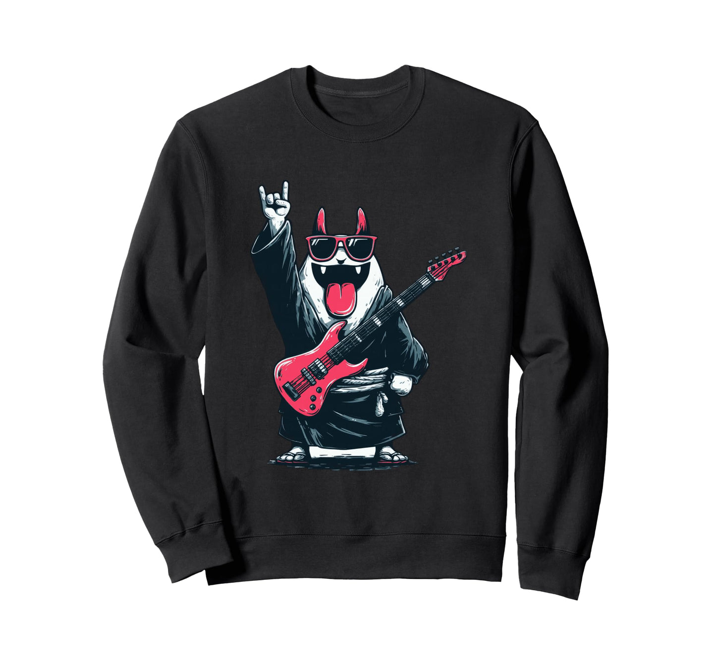 Rock Dog Guitarist Funny Pet Lover Sweatshirt - Novelty Apparel Men Women - T-Shirt, Sweatshirt, Hoodie