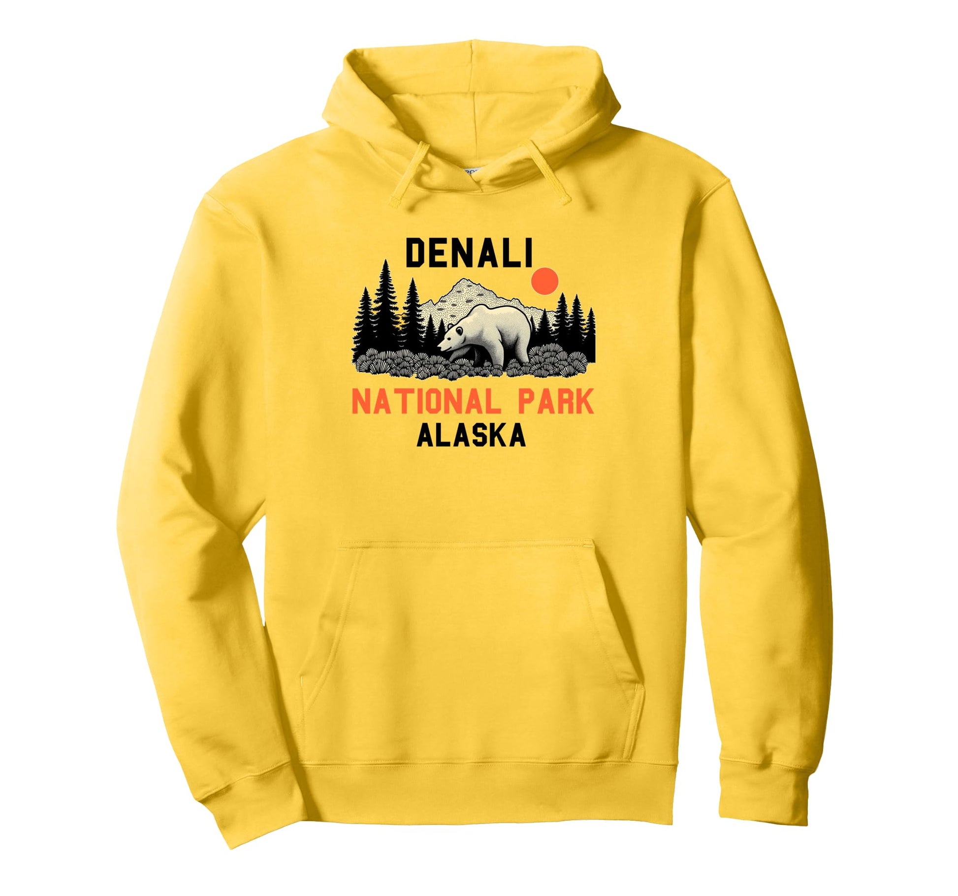 Denali National Park Souvenir Alaska Hoodie - Custom Art Print Men Women - T-Shirt, Sweatshirt, Hoodie