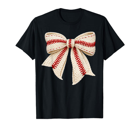 Baseball Coquette Bow Yarn Game Day T-Shirt - Streetwear Style Men Women - T-Shirt, Sweatshirt, Hoodie