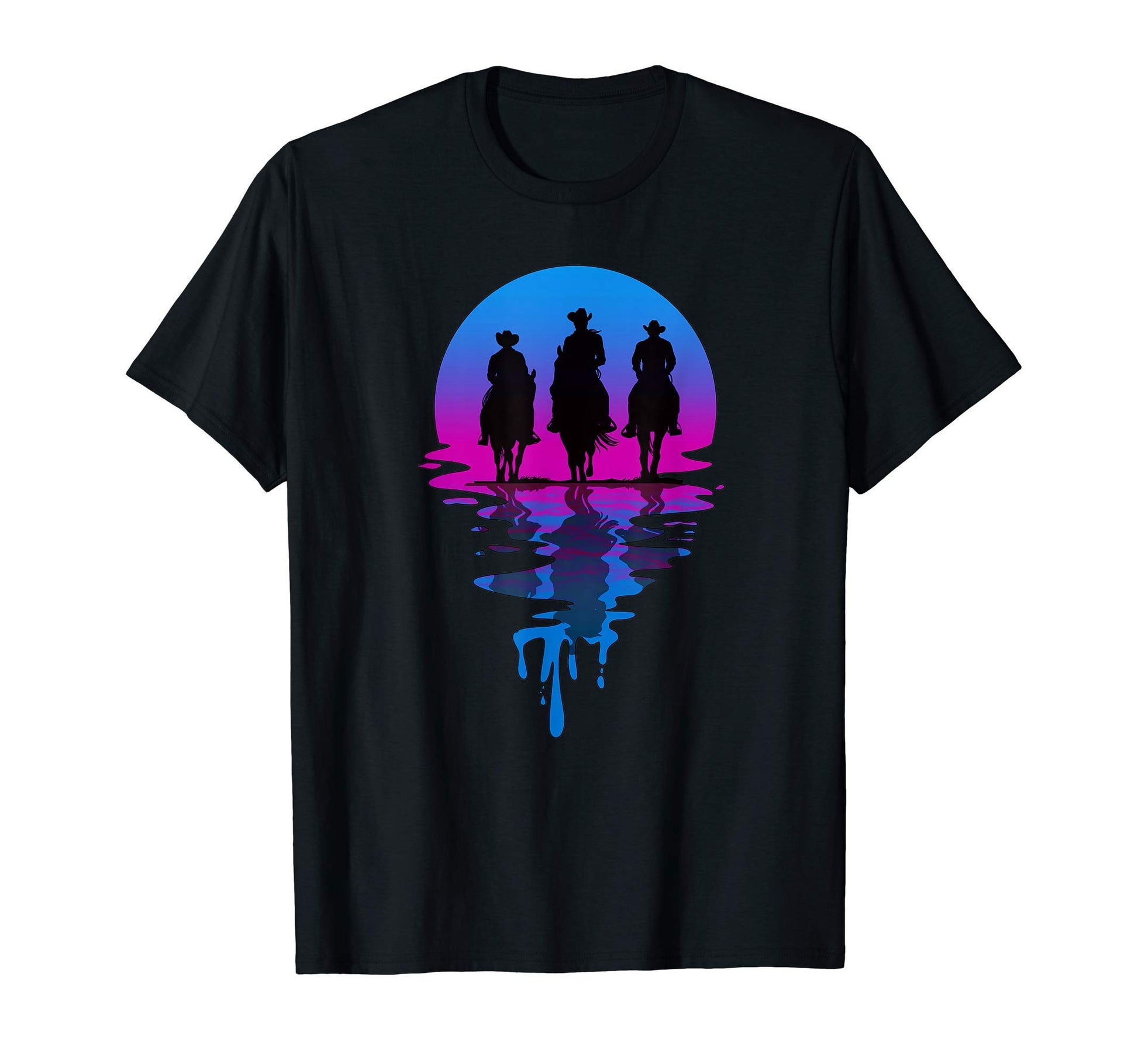 Sunset Cowboy T-Shirt - Novelty Apparel Men Women - T-Shirt, Sweatshirt, Hoodie