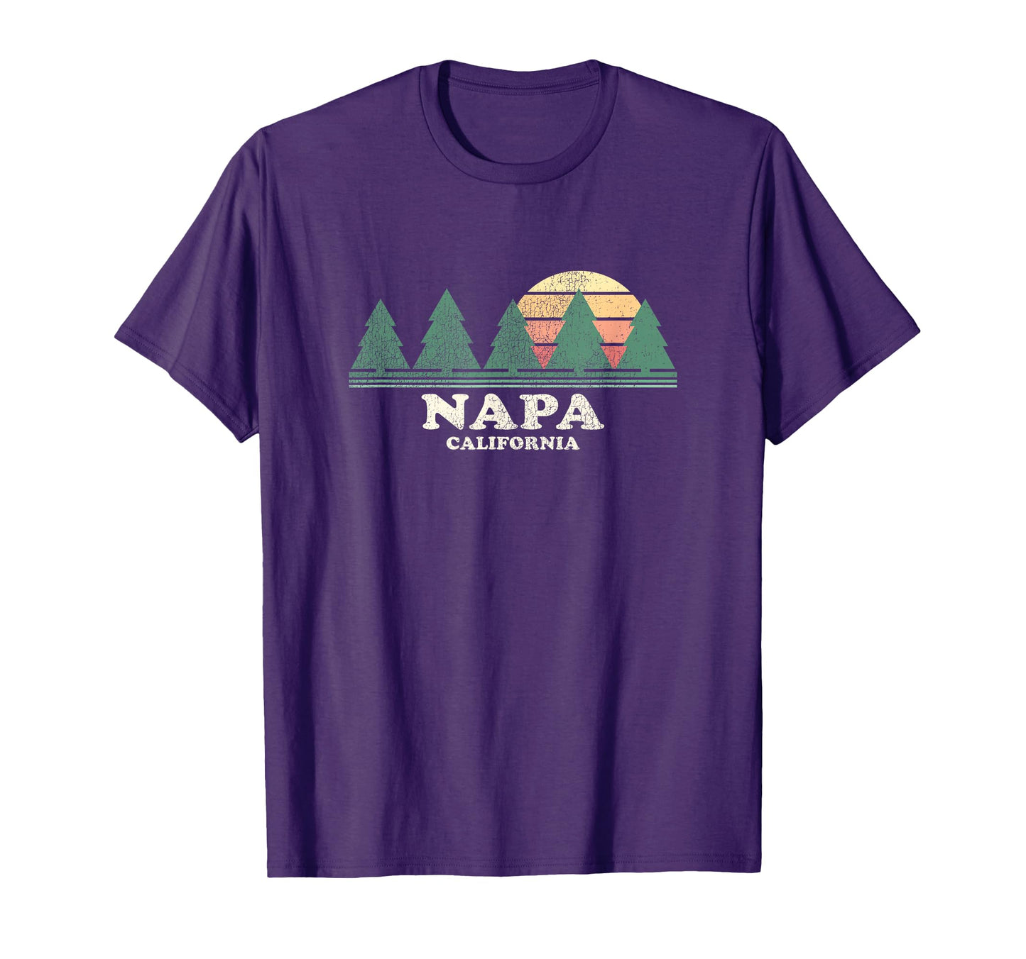 Napa Ca Throwback 70S T-Shirt - Minimalist Print Men Women - T-Shirt, Sweatshirt, Hoodie