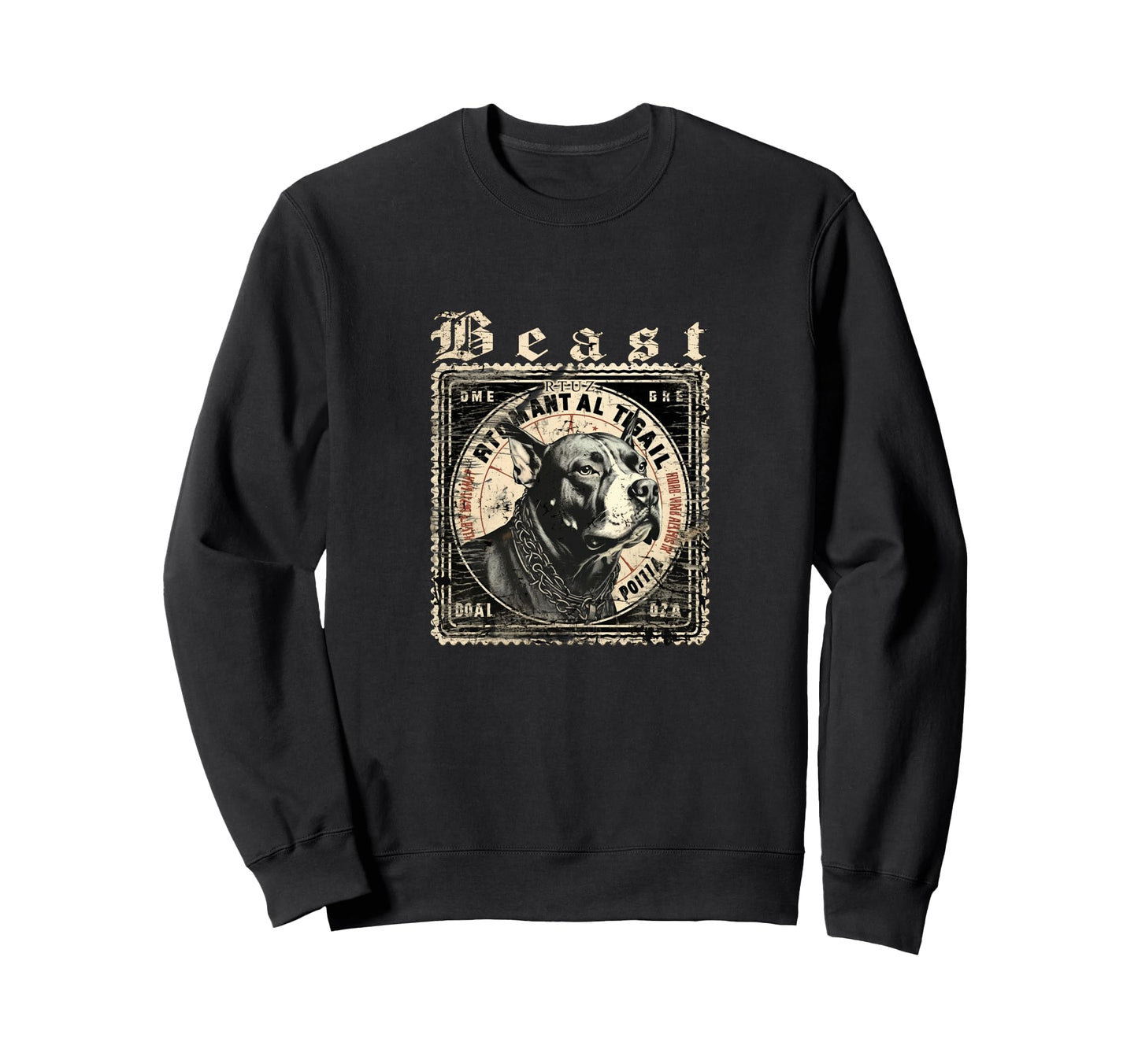 Y2K Streetwear Dog Pit Bull Sweatshirt - Graphic Print for Adults - T-Shirt, Sweatshirt, Hoodie