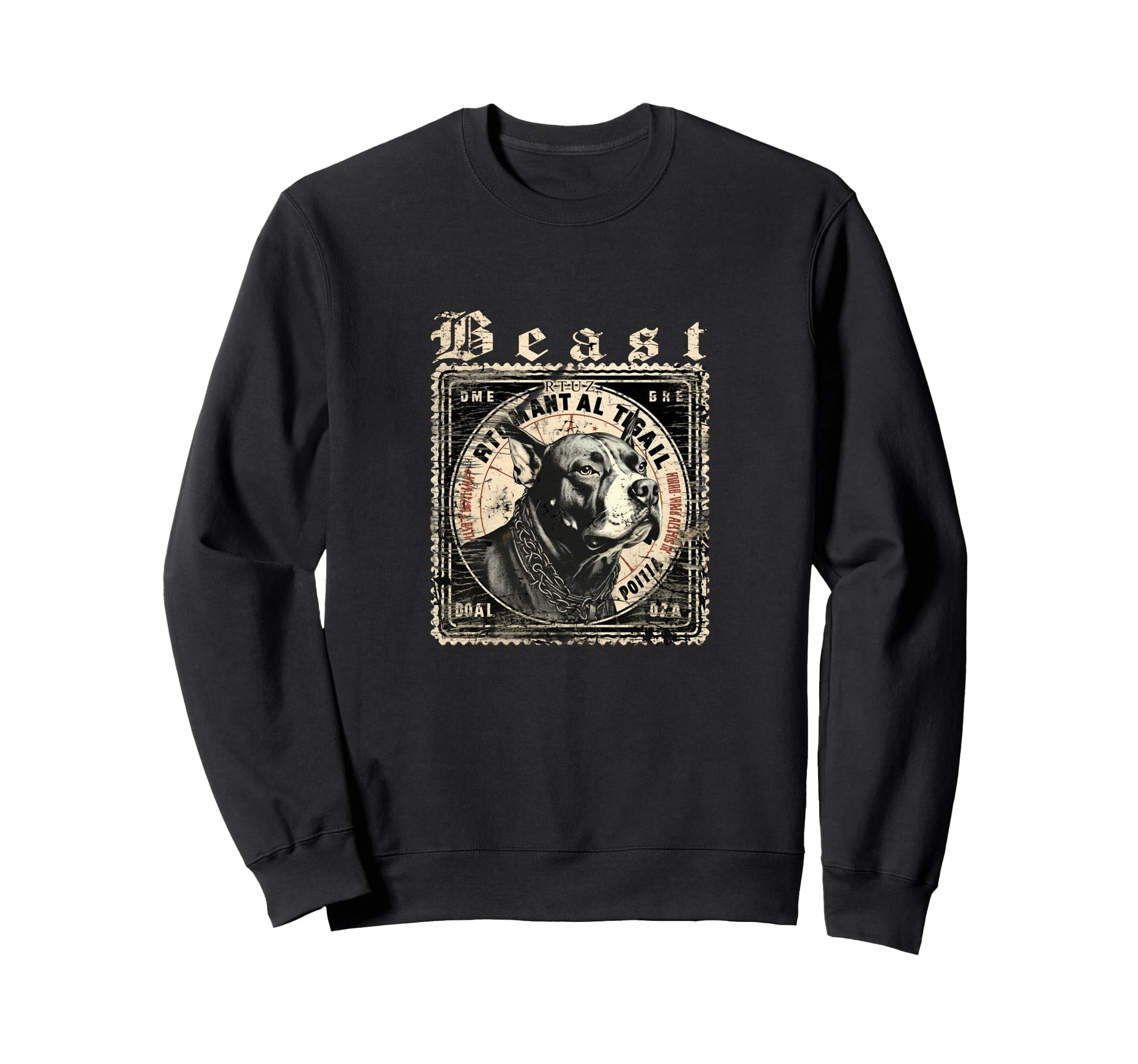 Y2K Streetwear Dog Pit Bull Sweatshirt - Graphic Print for Adults - T-Shirt, Sweatshirt, Hoodie