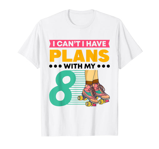 80S Party Roller Skating Rollerskate T-Shirt - Minimalist Print Men Women - T-Shirt, Sweatshirt, Hoodie