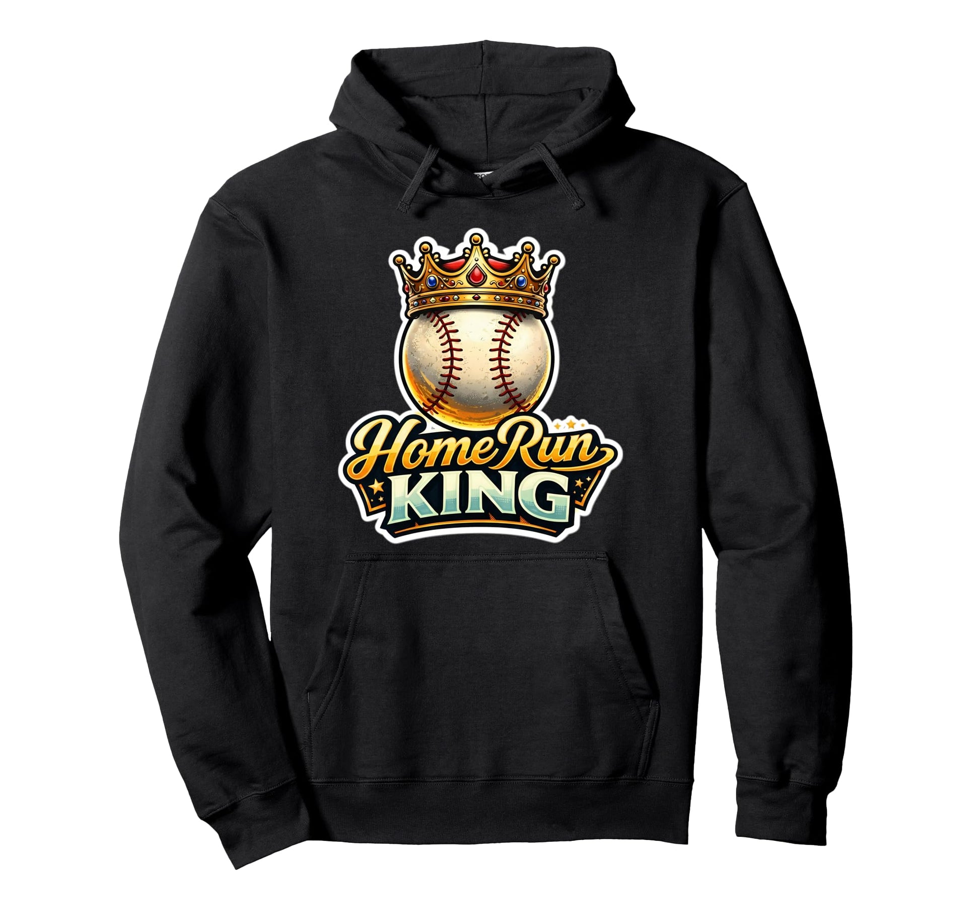Home Run King Mens Baseball Player Hoodie - Unique Graphic for Adults - T-Shirt, Sweatshirt, Hoodie