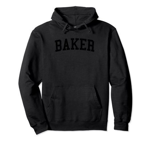 Baker La Distressed Black Varsity Hoodie - Streetwear Style for Adults - T-Shirt, Sweatshirt, Hoodie
