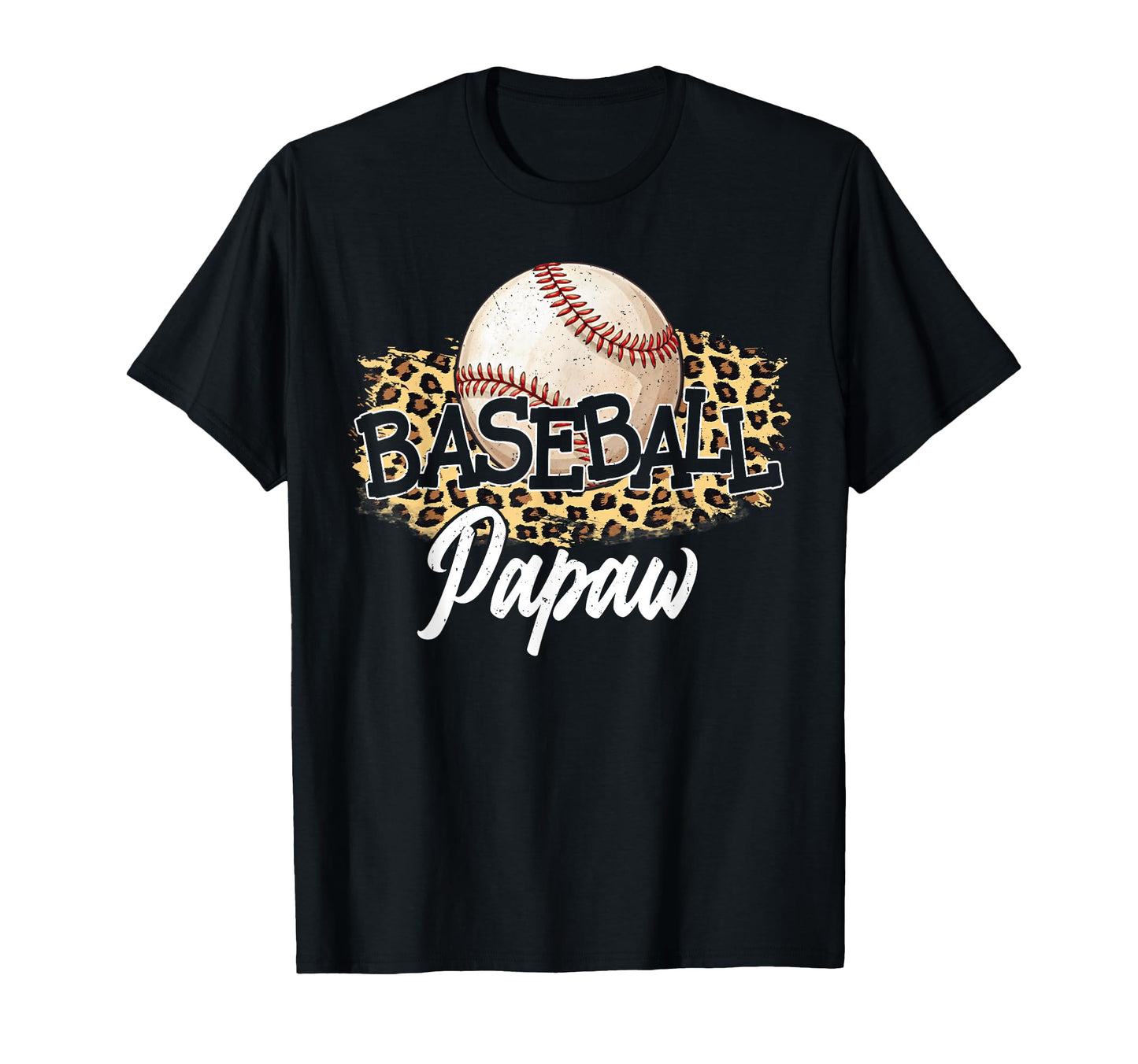 Baseball Papaw Leopard Baseball Lover T-Shirt - Custom Art Print for Adults - T-Shirt, Sweatshirt, Hoodie