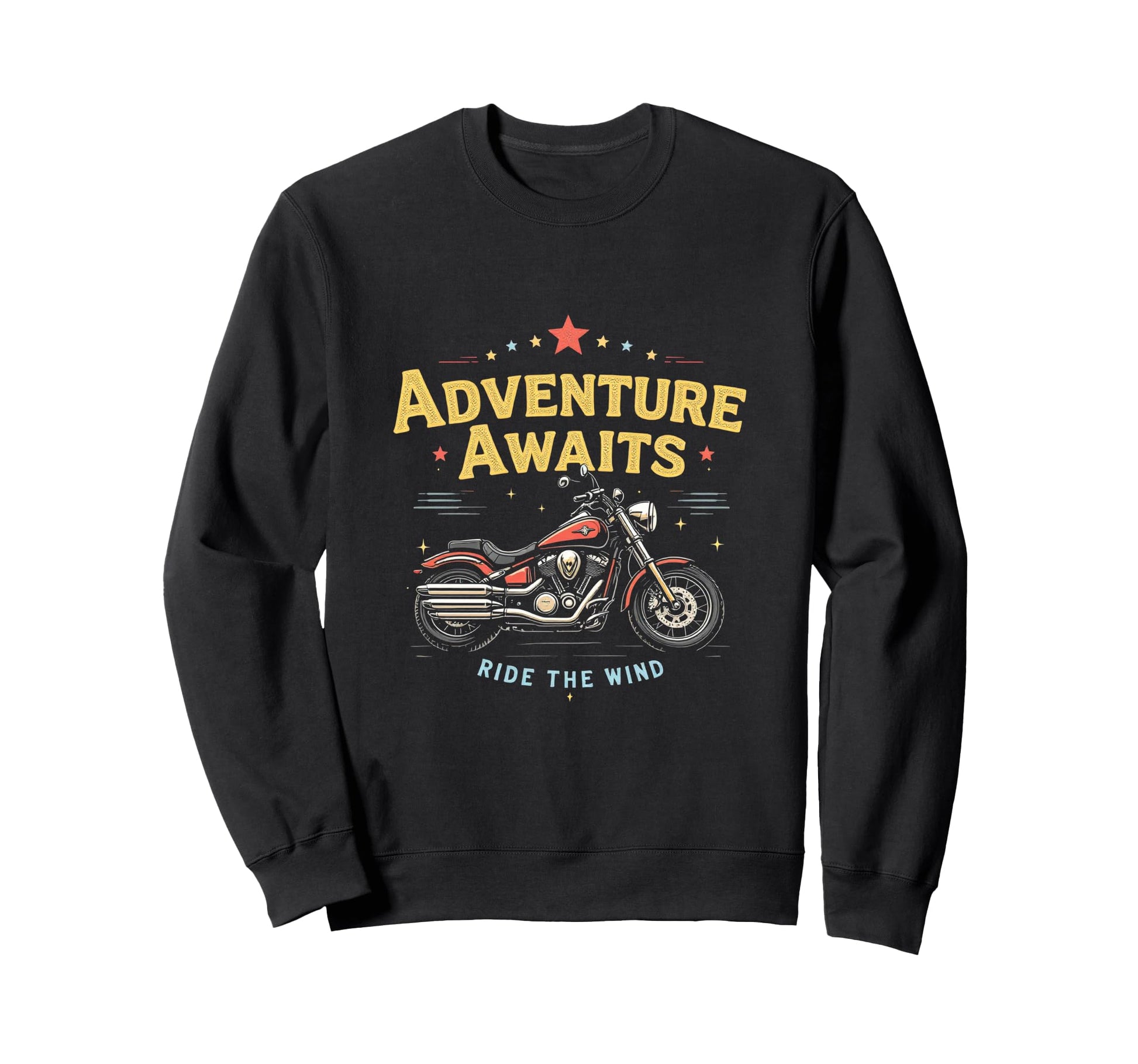 Adventure Awaits Ride Wind Motorcycle Sweatshirt - Streetwear Style Unisex - T-Shirt, Sweatshirt, Hoodie