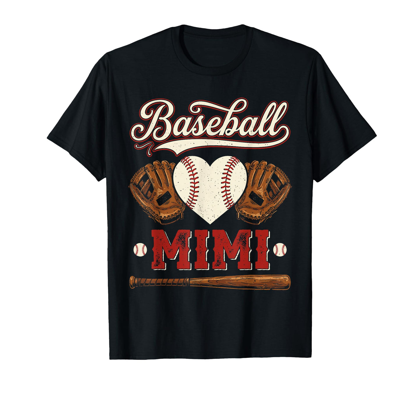 Baseball Mimi Grandma Grandmom T-Shirt - Minimalist Print for Adults - T-Shirt, Sweatshirt, Hoodie
