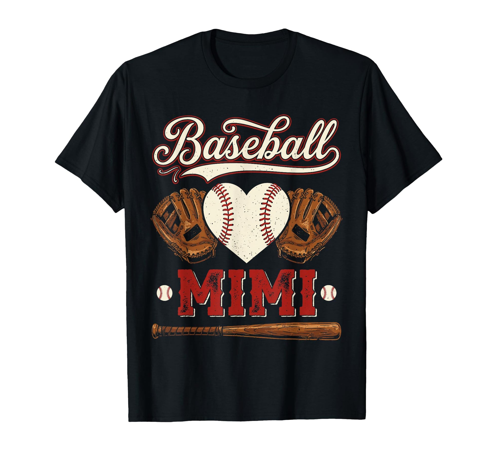 Baseball Mimi Grandma Grandmom T-Shirt - Minimalist Print for Adults - T-Shirt, Sweatshirt, Hoodie