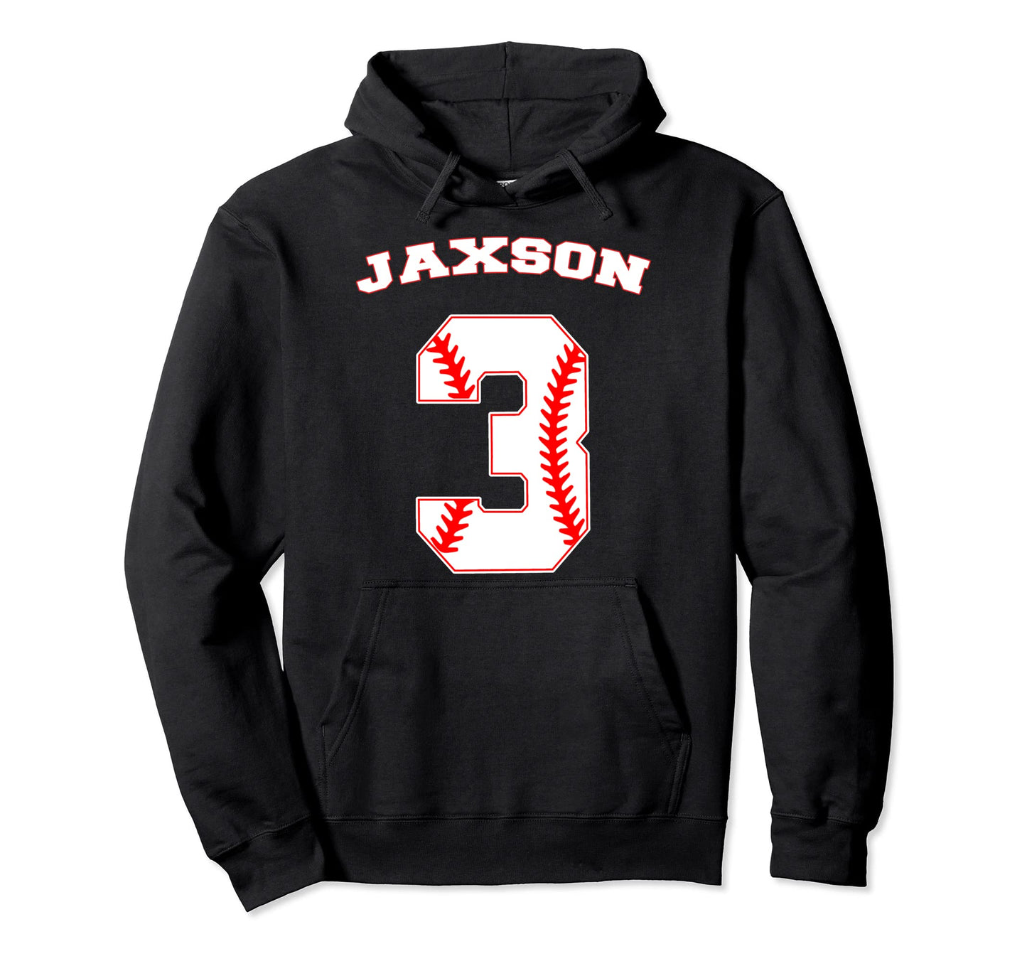 Jaxson Baseball Name Three Years 3Rd Hoodie - Minimalist Print Unisex - T-Shirt, Sweatshirt, Hoodie