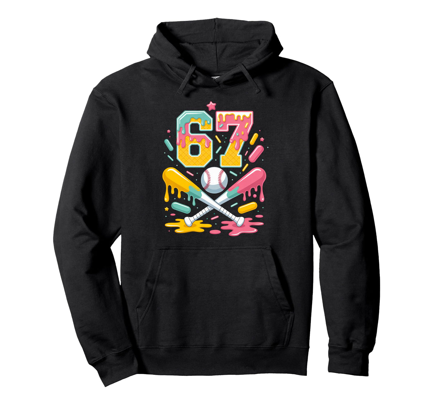 Baseball Drip Number 67 Player Or 67Th Hoodie - Trendy Graphic Unisex - T-Shirt, Sweatshirt, Hoodie