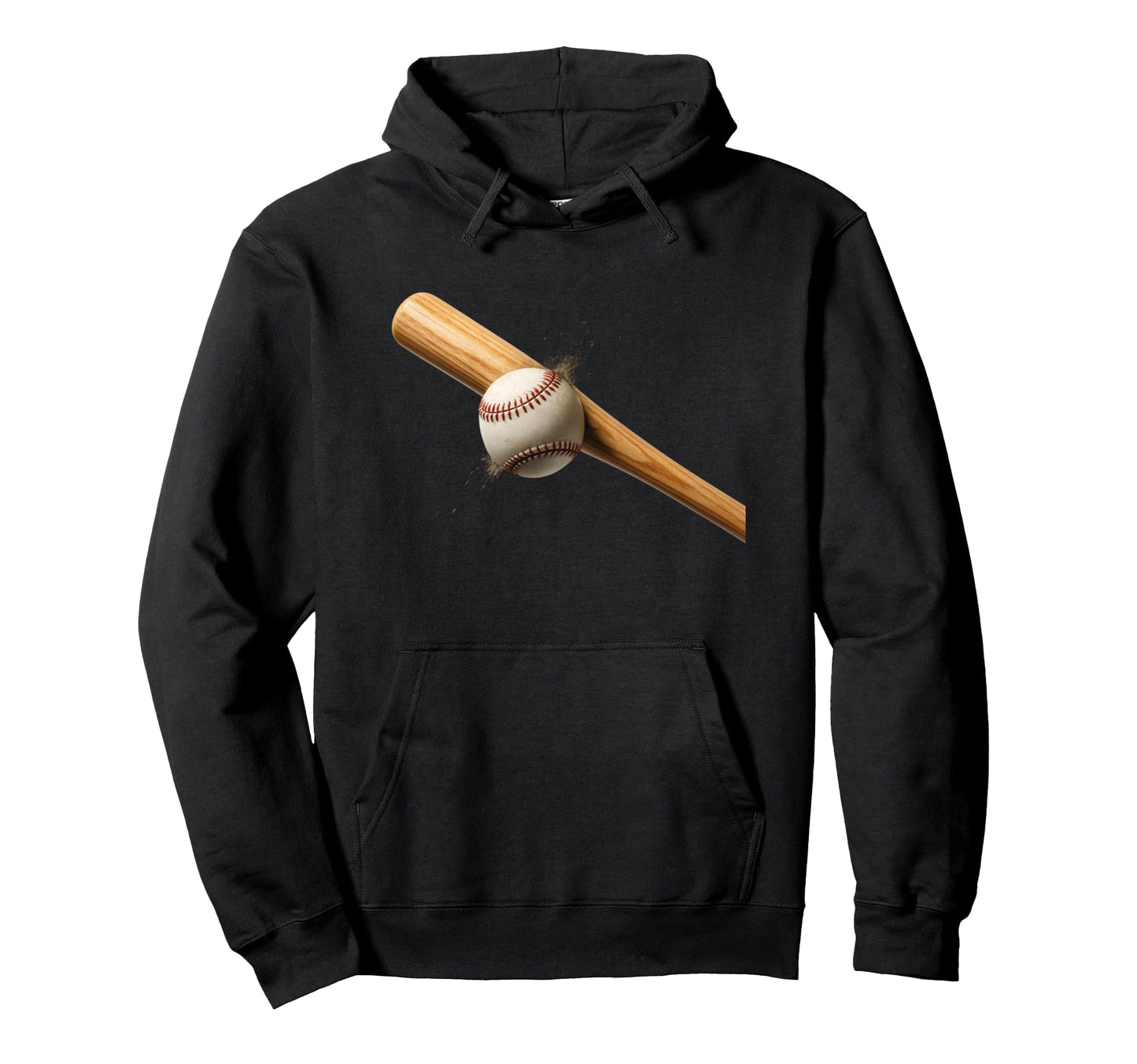 Baseball Bat Hitting Ball Home Run Hoodie - Graphic Print Men Women - T-Shirt, Sweatshirt, Hoodie