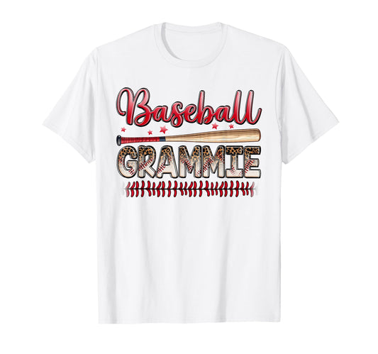 Baseball Grammie Funny Leopard Baseball T-Shirt - Unique Graphic Men Women - T-Shirt, Sweatshirt, Hoodie