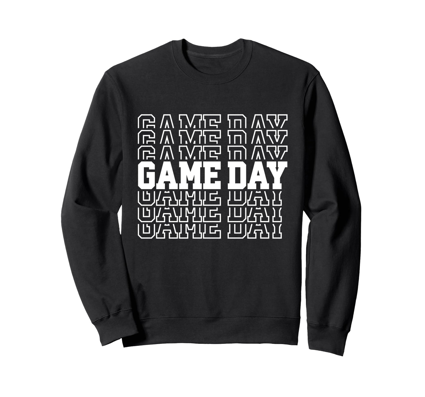 Game Day Typography Art Sports Sweatshirt - Trendy Graphic Men Women - T-Shirt, Sweatshirt, Hoodie
