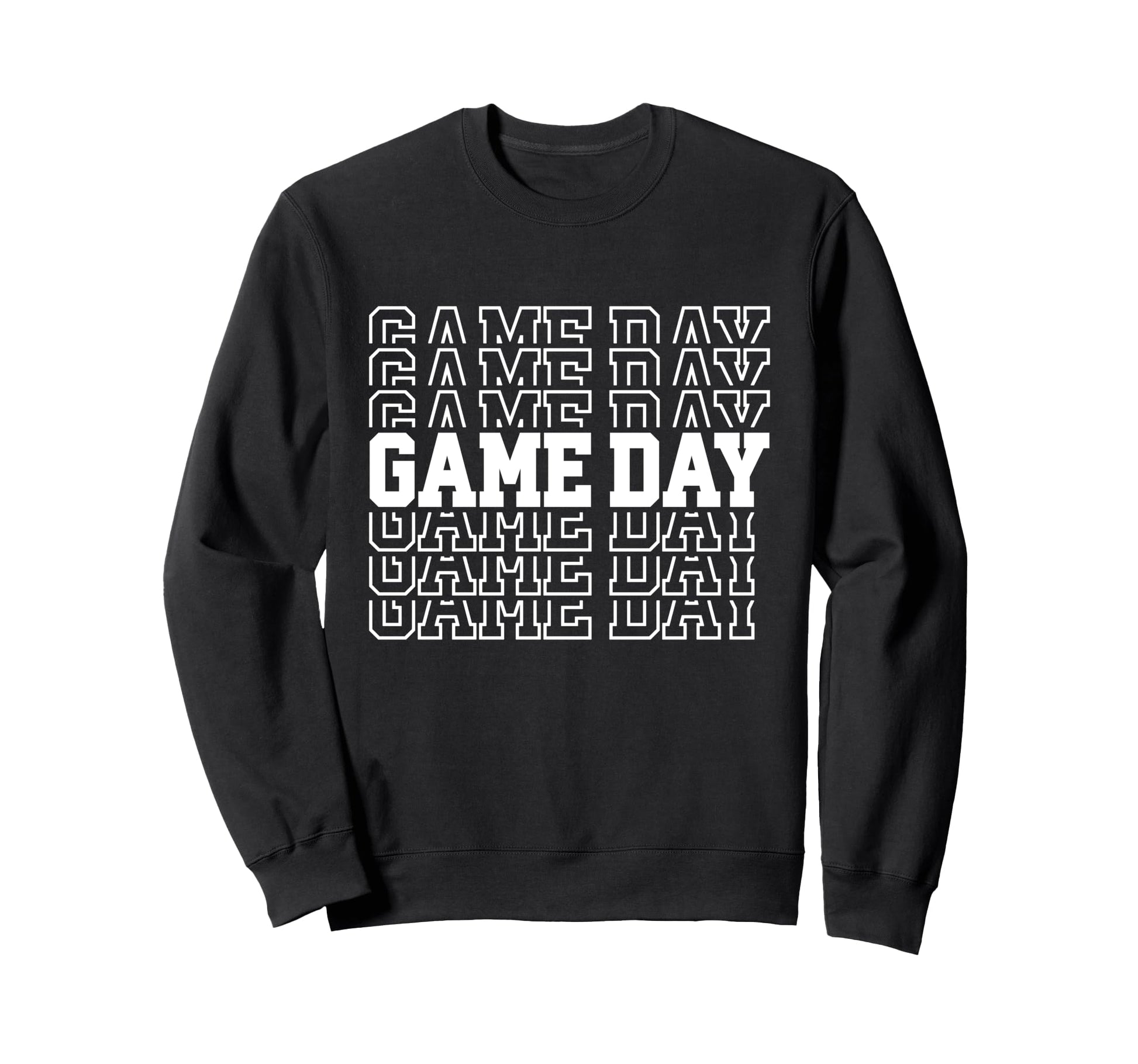 Game Day Typography Art Sports Sweatshirt - Trendy Graphic Men Women - T-Shirt, Sweatshirt, Hoodie