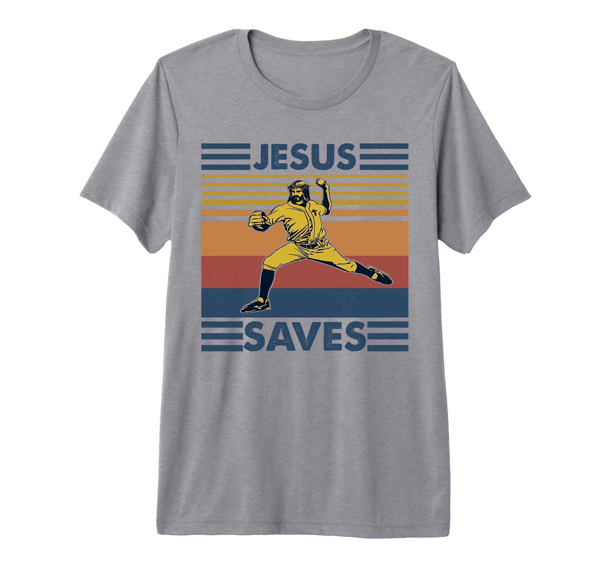 Distressed Jesus Saves Baseball Tri Blend T-Shirt - Streetwear Style Unisex - T-Shirt, Sweatshirt, Hoodie