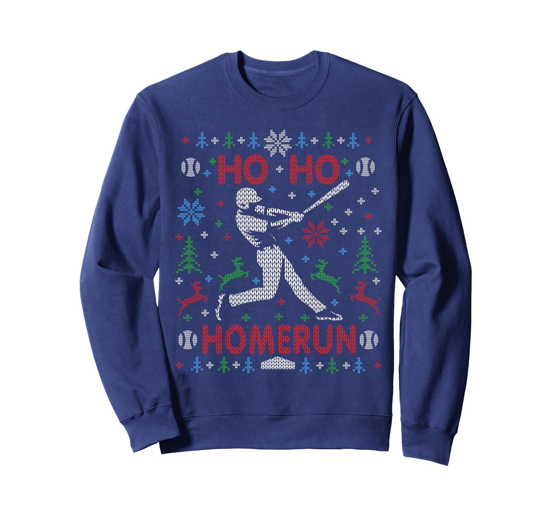 Baseball Softball Ho Ho Homerun Sweatshirt - Custom Art Print for Adults - T-Shirt, Sweatshirt, Hoodie
