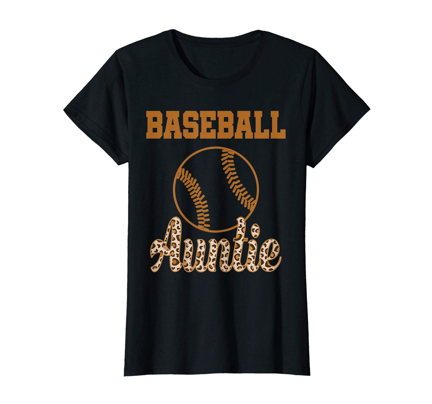 Womens Auntie Baseball Aunt Leopard T-Shirt - Novelty Apparel Unisex - T-Shirt, Sweatshirt, Hoodie