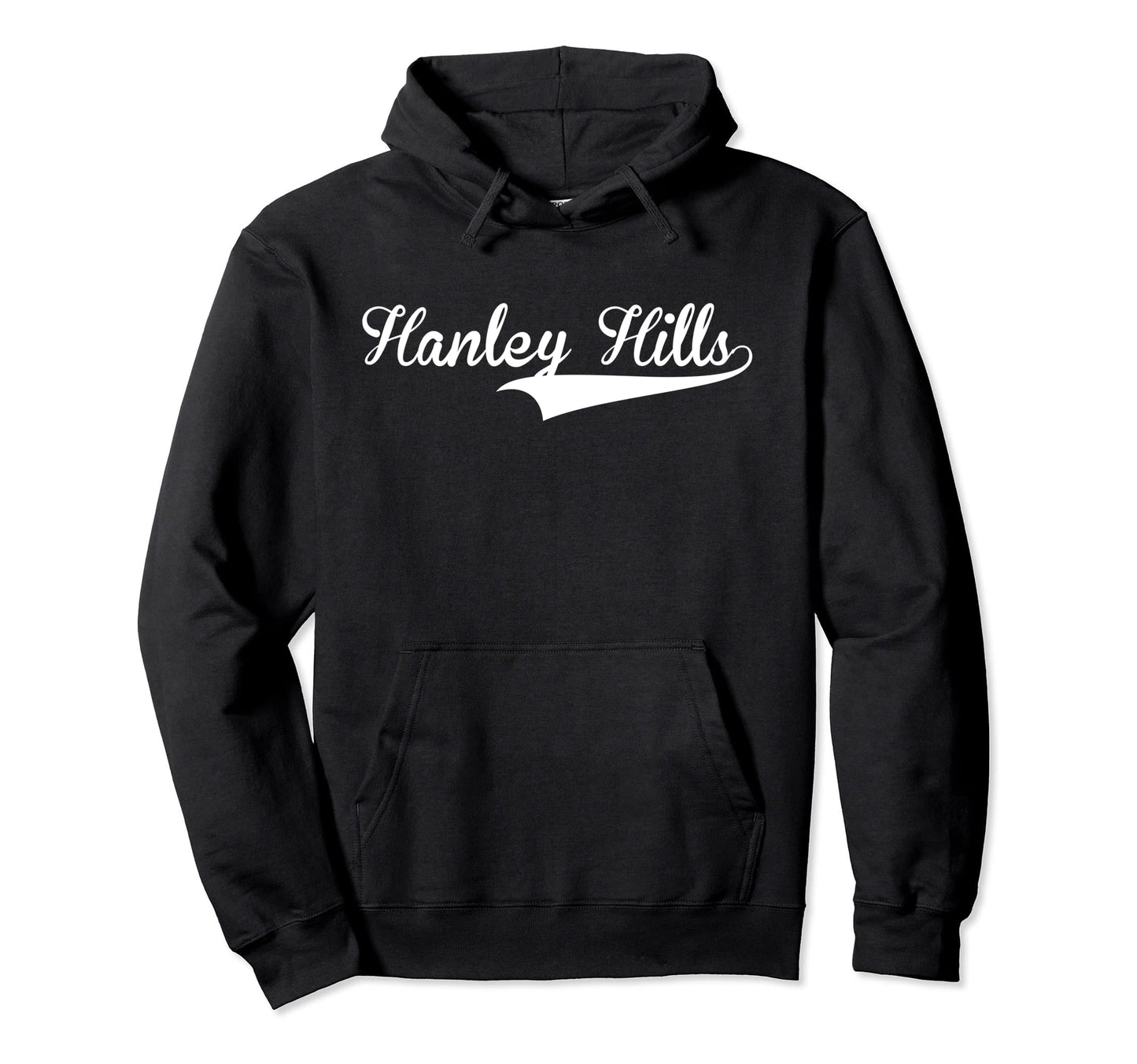 Hanley Hills Baseball Font Hoodie - Aesthetic Graphic Men Women - T-Shirt, Sweatshirt, Hoodie