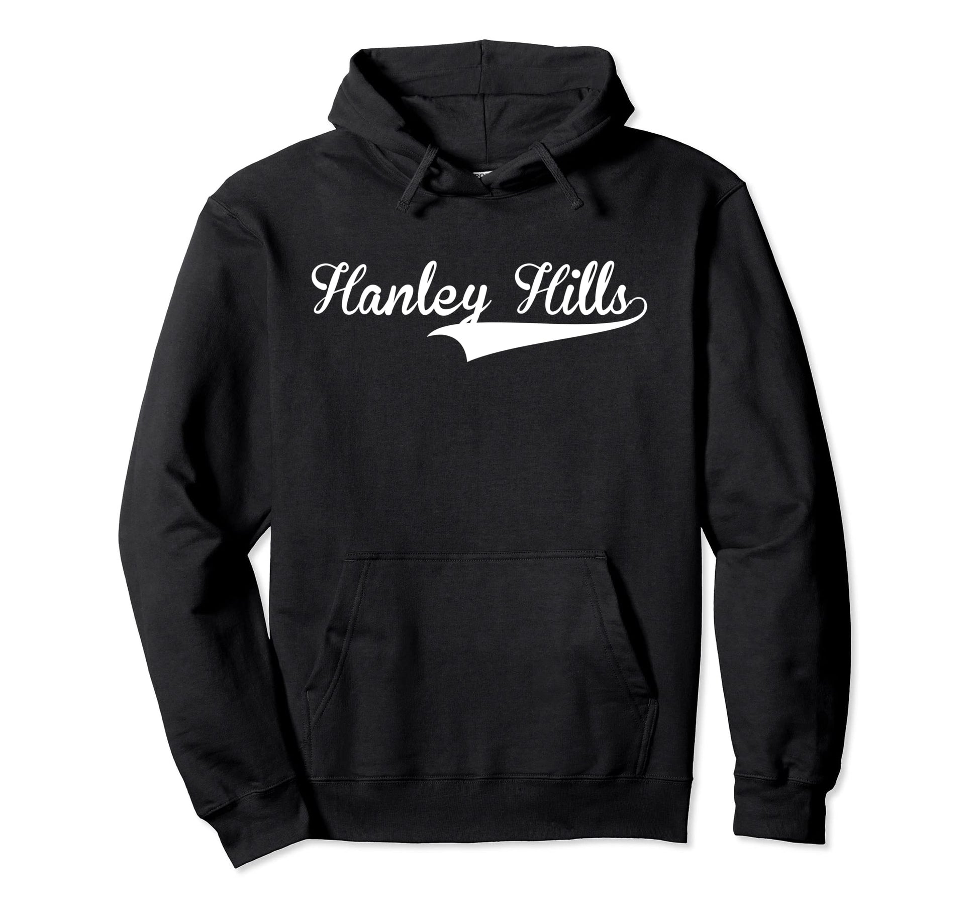 Hanley Hills Baseball Font Hoodie - Aesthetic Graphic Men Women - T-Shirt, Sweatshirt, Hoodie