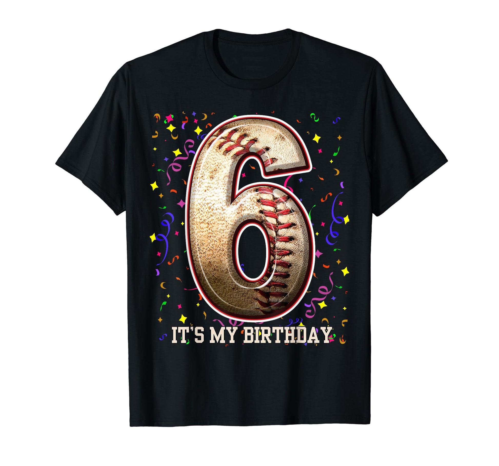 6 Years Old Baseball Play My 6Th T-Shirt - Minimalist Print Men Women - T-Shirt, Sweatshirt, Hoodie
