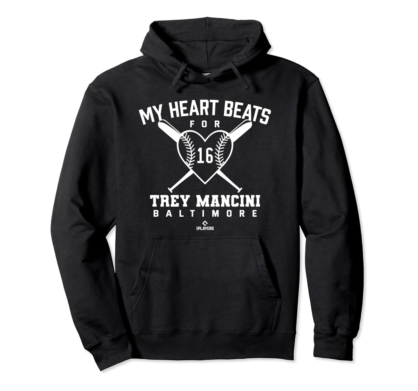 My Heart Beats Trey Mancini Baseball Hoodie - Trendy Graphic for Adults - T-Shirt, Sweatshirt, Hoodie