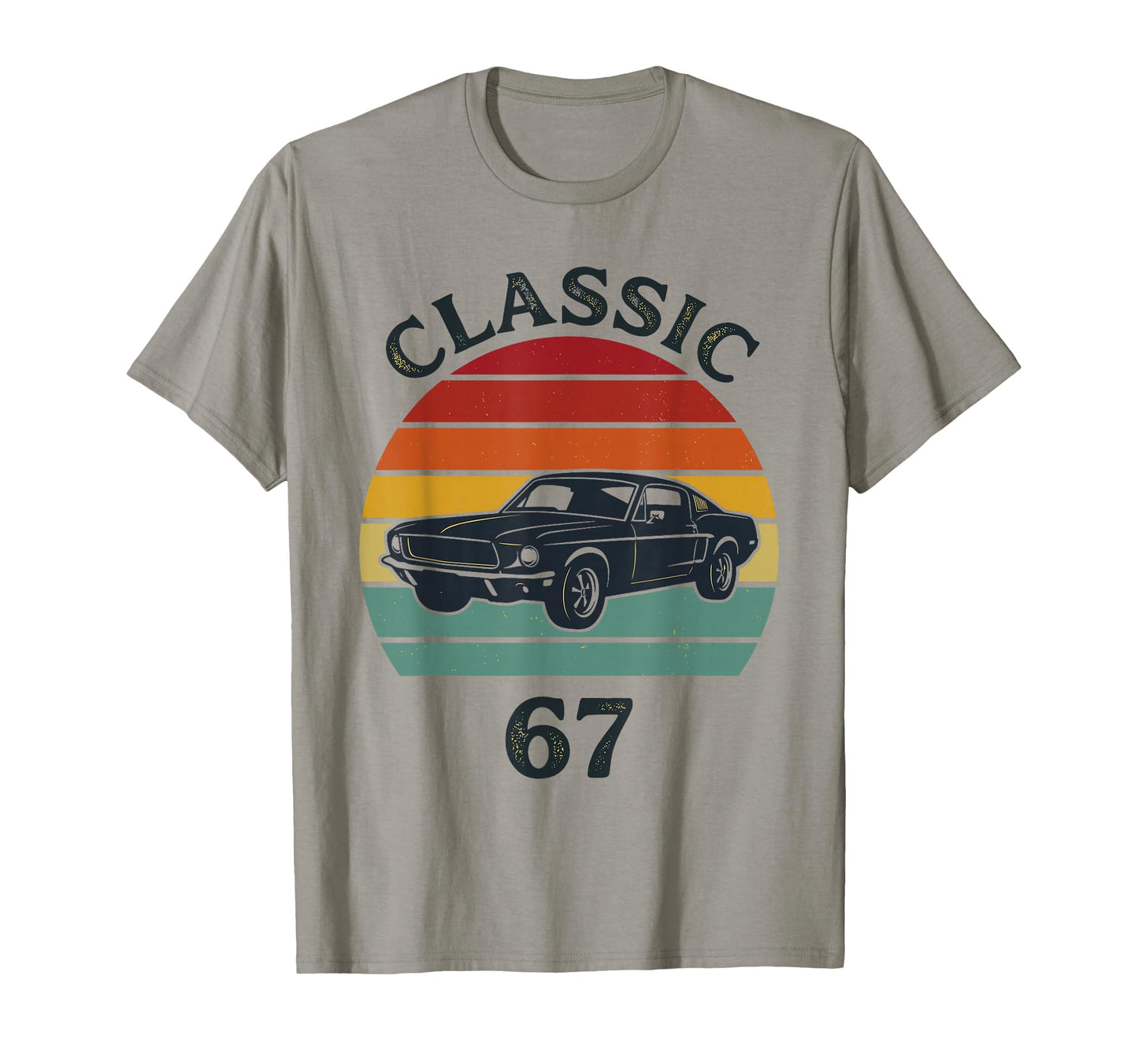 67 Auto Sunset Muscle Car Six Seven T-Shirt - Minimalist Print Unisex - T-Shirt, Sweatshirt, Hoodie
