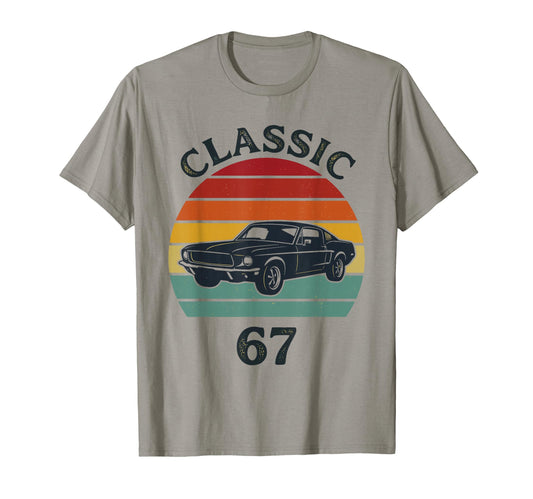 67 Auto Sunset Muscle Car Six Seven T-Shirt - Minimalist Print Unisex - T-Shirt, Sweatshirt, Hoodie