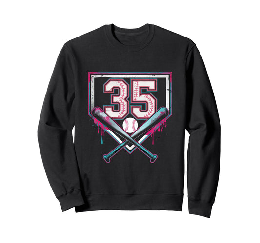 Baseball Home Ice Cream 35Th Sweatshirt - Streetwear Style for Adults - T-Shirt, Sweatshirt, Hoodie